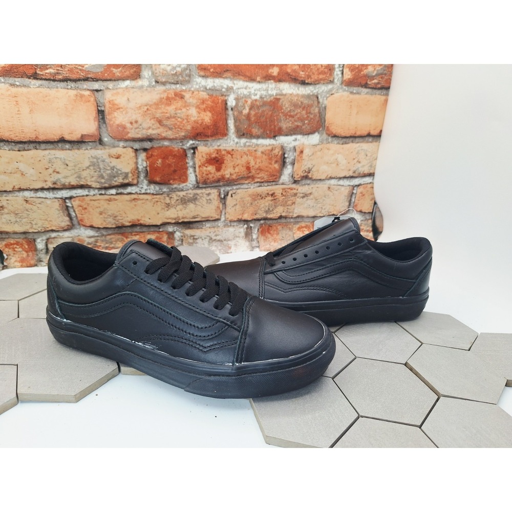 Vans Old Skool Made for the Makers 2.0 Black Leather Non-Slip Shoes Sz 6.5M 8W